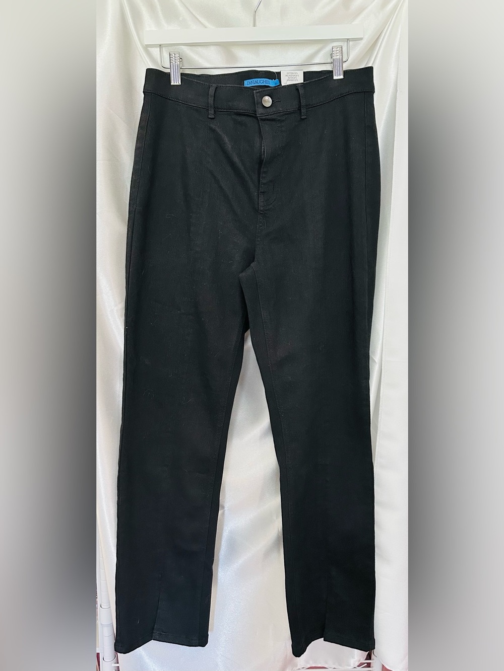 J. McLaughlin Rainey Black Jeans Front Slit Pants Size 10 NWT - Picture 2 of 9
